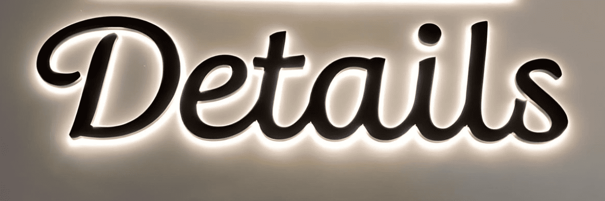 Back Light 3D Signage